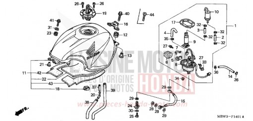 RESERVOIR A CARBURANT (2) CBR600F1 de 2001